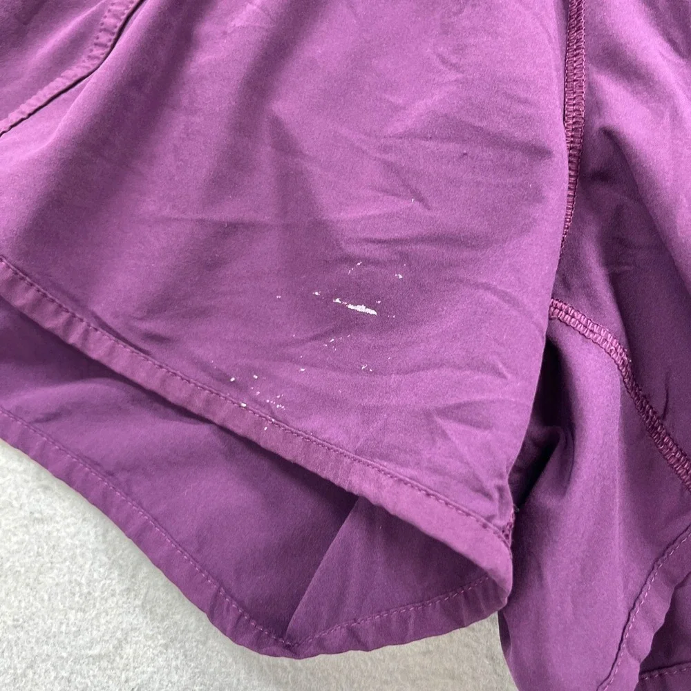 Lululemon Shorts Womens 4 Purple Zip Pocket Athletic Running Gym Training Active